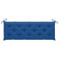 vidaXL Banco Batavia madera maciza de teca con cojín azul 150 cm vidaXL Banco Batavia madera maciza de teca con cojín azul 150 cm
