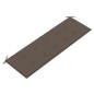 vidaXL Banco Batavia madera maciza de teca con cojín gris taupe 150 cm vidaXL Banco Batavia madera maciza de teca con cojín gris taupe 150 cm