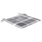 vidaXL Sillas de jardín 4 uds madera maciza teca cojines cuadros gris vidaXL Sillas de jardín 4 uds madera maciza teca cojines cuadros gris