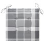 vidaXL Sillas de jardín 4 uds madera maciza teca cojines cuadros gris vidaXL Sillas de jardín 4 uds madera maciza teca cojines cuadros gris