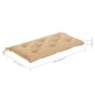 vidaXL Banco de jardín madera maciza de teca con cojín beige 112 cm vidaXL Banco de jardín madera maciza de teca con cojín beige 112 cm