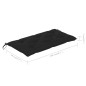 vidaXL Banco de jardín madera maciza de teca con cojín negro 112 cm vidaXL Banco de jardín madera maciza de teca con cojín negro 112 cm