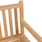 vidaXL Banco de jardín madera maciza de teca con cojín gris 120 cm