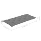 vidaXL Banco de jardín madera maciza de teca con cojín gris 120 cm
