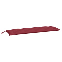 vidaXL Cojín de banco de jardín tela Oxford rojo tinto 150x50x7 cm