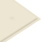 vidaXL Banco de jardín madera maciza de teca con cojín crema 120 cm vidaXL Banco de jardín madera maciza de teca con cojín crema 120 cm