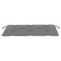 vidaXL Banco de jardín madera maciza de teca con cojín gris 112 cm vidaXL Banco de jardín madera maciza de teca con cojín gris 112 cm