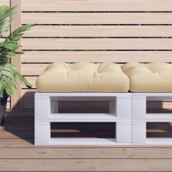 vidaXL Cojín para sofá de palets de tela beige 58x58x10 cm