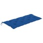vidaXL Banco de jardín madera maciza de teca con cojín azul 120 cm vidaXL Banco de jardín madera maciza de teca con cojín azul 120 cm