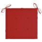 vidaXL Sillas de jardín 2 uds madera maciza de teca con cojines rojos vidaXL Sillas de jardín 2 uds madera maciza de teca con cojines rojos