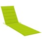 vidaXL Tumbona con cojín verde chillón madera maciza de teca vidaXL Tumbona con cojín verde chillón madera maciza de teca