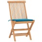 vidaXL Set comedor de jardín plegable 3 piezas madera de teca cojines vidaXL Set comedor de jardín plegable 3 piezas madera de teca cojines