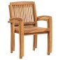 vidaXL Sillas de jardín 2 uds con cojines madera maciza de teca crema vidaXL Sillas de jardín 2 uds con cojines madera maciza de teca crema