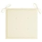vidaXL Sillas de jardín 2 uds con cojines madera maciza de teca crema vidaXL Sillas de jardín 2 uds con cojines madera maciza de teca crema