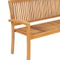 vidaXL Banco de jardín apilable y cojín madera maciza de teca 159 cm vidaXL Banco de jardín apilable y cojín madera maciza de teca 159 cm