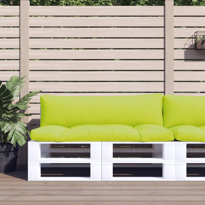 vidaXL Cojines para sofá de palets 2 unidades tela verde claro vidaXL Cojines para sofá de palets 2 unidades tela verde claro