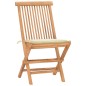 vidaXL Set comedor de jardín plegable 3 piezas madera de teca cojines vidaXL Set comedor de jardín plegable 3 piezas madera de teca cojines