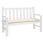 vidaXL Cojín de banco de jardín tela Oxford blanco crema 120x50x7 cm vidaXL Cojín de banco de jardín tela Oxford blanco crema 120x50x7 cm
