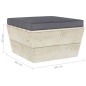 vidaXL Otomana de palets de jardín con cojín madera abeto impregnada vidaXL Otomana de palets de jardín con cojín madera abeto impregnada