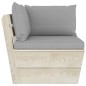vidaXL Muebles de jardín de palets 5 piezas y cojines madera de abeto vidaXL Muebles de jardín de palets 5 piezas y cojines madera de abeto
