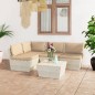 vidaXL Muebles de jardín de palets 5 piezas y cojines madera de abeto vidaXL Muebles de jardín de palets 5 piezas y cojines madera de abeto