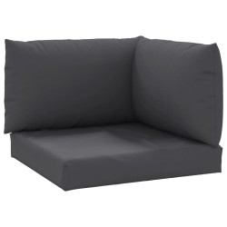 vidaXL Cojines para palets 3 unidades tela Oxford gris antracita
