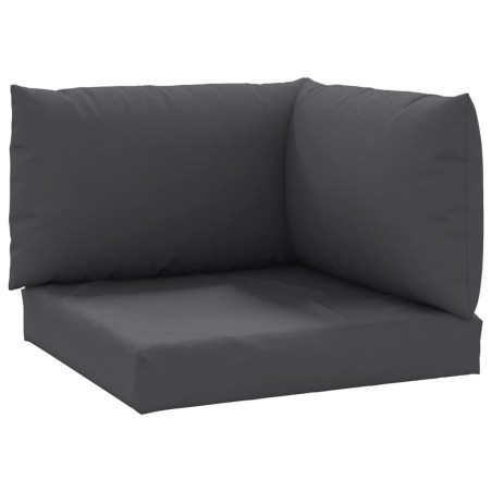 vidaXL Cojines para palets 3 unidades tela Oxford gris antracita
