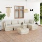 vidaXL Muebles de jardín de palets 6 piezas y cojines madera de abeto vidaXL Muebles de jardín de palets 6 piezas y cojines madera de abeto