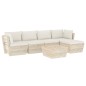 vidaXL Muebles de jardín de palets 6 piezas y cojines madera de abeto vidaXL Muebles de jardín de palets 6 piezas y cojines madera de abeto