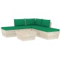 vidaXL Muebles de jardín de palets 6 piezas y cojines madera de abeto vidaXL Muebles de jardín de palets 6 piezas y cojines madera de abeto