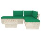vidaXL Muebles de jardín de palets 6 piezas y cojines madera de abeto vidaXL Muebles de jardín de palets 6 piezas y cojines madera de abeto
