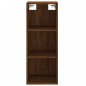 vidaXL Aparador alto madera contrachapada roble marrón 34,5x34x180 cm