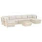 vidaXL Muebles de jardín de palets 8 piezas y cojines madera de abeto vidaXL Muebles de jardín de palets 8 piezas y cojines madera de abeto