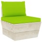 vidaXL Muebles de jardín de palés 6 piezas y cojines madera de abeto 