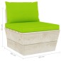 vidaXL Muebles de jardín de palés 6 piezas y cojines madera de abeto 