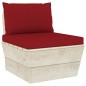 vidaXL Muebles de jardín de palets 9 piezas y cojines madera de abeto 