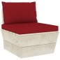 vidaXL Muebles de jardín de palets 9 piezas y cojines madera de abeto 