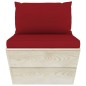 vidaXL Muebles de jardín de palets 9 piezas y cojines madera de abeto 