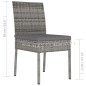 vidaXL Sillas de comedor de jardín 4 unidades ratán sintético gris