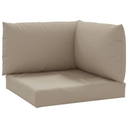 vidaXL Cojines para palets 3 unidades tela Oxford gris taupé