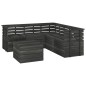 vidaXL Muebles palets de jardín 6 pzas madera maciza pino gris oscuro vidaXL Muebles palets de jardín 6 pzas madera maciza pino gris oscuro