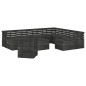 vidaXL Muebles palets de jardín 12 pzas madera maciza pino gris oscuro vidaXL Muebles palets de jardín 12 pzas madera maciza pino gris oscuro