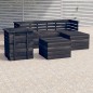 vidaXL Muebles palets de jardín 6 pzas madera maciza pino gris oscuro vidaXL Muebles palets de jardín 6 pzas madera maciza pino gris oscuro