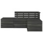 vidaXL Muebles palets de jardín 4 pzas madera maciza pino gris oscuro vidaXL Muebles palets de jardín 4 pzas madera maciza pino gris oscuro