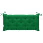 vidaXL Banco de jardín plegable con cojín bambú 118 cm