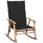vidaXL Silla mecedora con cojín bambú vidaXL Silla mecedora con cojín bambú