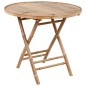 vidaXL Set de comedor exterior plegable 5 piezas con cojines bambú vidaXL Set de comedor exterior plegable 5 piezas con cojines bambú