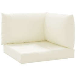 vidaXL Cojines para palets 3 unidades tela Oxford blanco crema