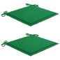 vidaXL Sillas de jardín plegables 2 unidades bambú con cojines vidaXL Sillas de jardín plegables 2 unidades bambú con cojines