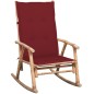vidaXL Silla mecedora con cojín bambú vidaXL Silla mecedora con cojín bambú